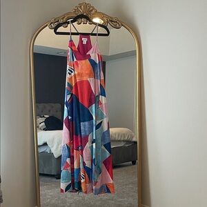 Nicole Miller Colorful Geometric Maxi Dress